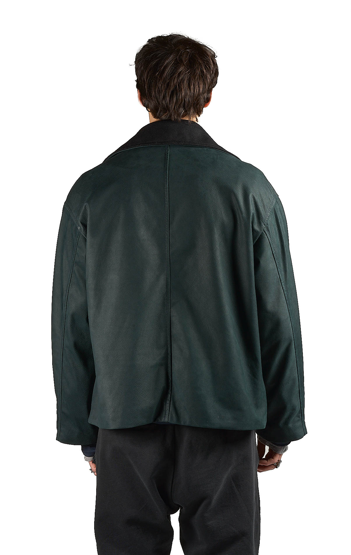 DANIELE BASTA LEATHER AND SILVER JACKET 